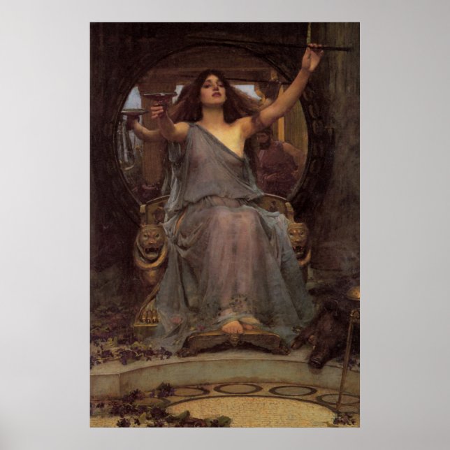 Circe som erbjuder Kopp till Ulysses Poster (Framsidan)