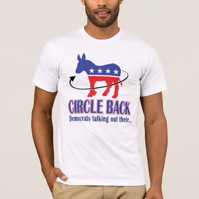 Circle Back - demokrater som talar ut sin Donkey T Shirt (Framsida)