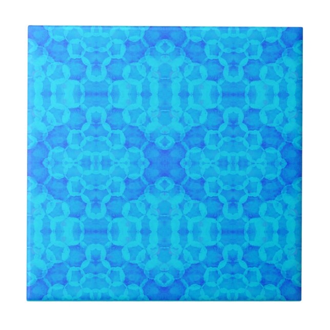 Circle Blobus Ocean Blue Vatten Tones Kakelplatta (Framsidan)