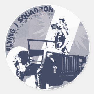 CIRCLE BLUE RUNT KLISTERMÄRKE