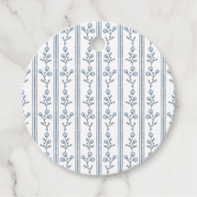 Circle Coastal Favor Party Gift Märkres Gåvor Etiketter (Framsida)