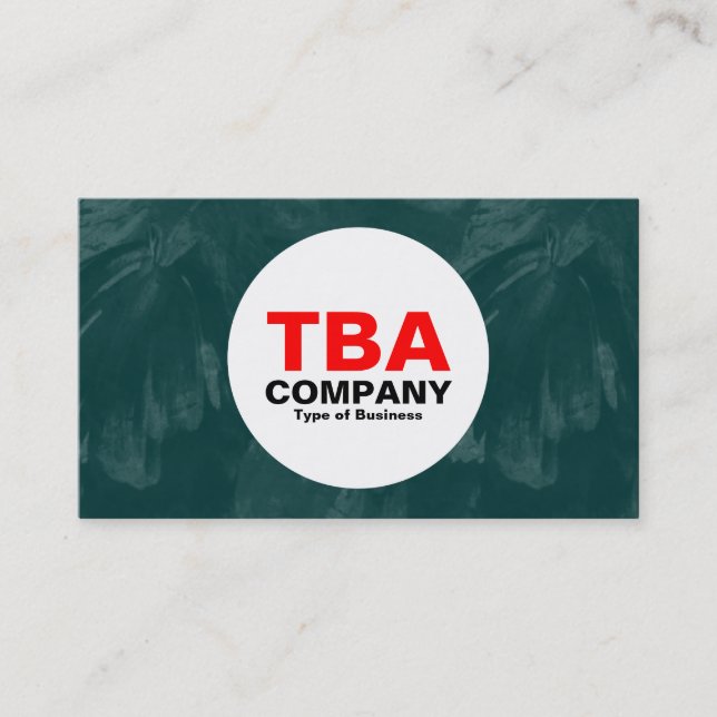 Circle - DK Grönt Brushy Struktur Visitkort (Framsida)
