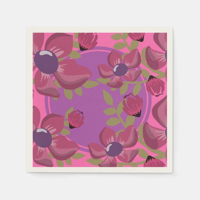 Circle Dot Florah Napkins Pappersservett (Framsidan)