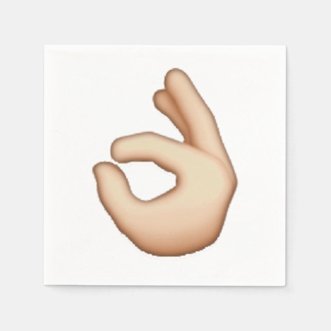 Circle Finger - Emoji Pappersservett (Framsidan)