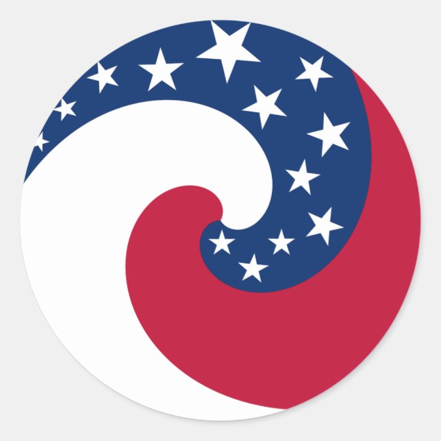 Circle Flagga Sticker Runt Klistermärke (Framsida)