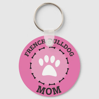 Circle Fransk Bulldog Mamma Badge Nyckelring