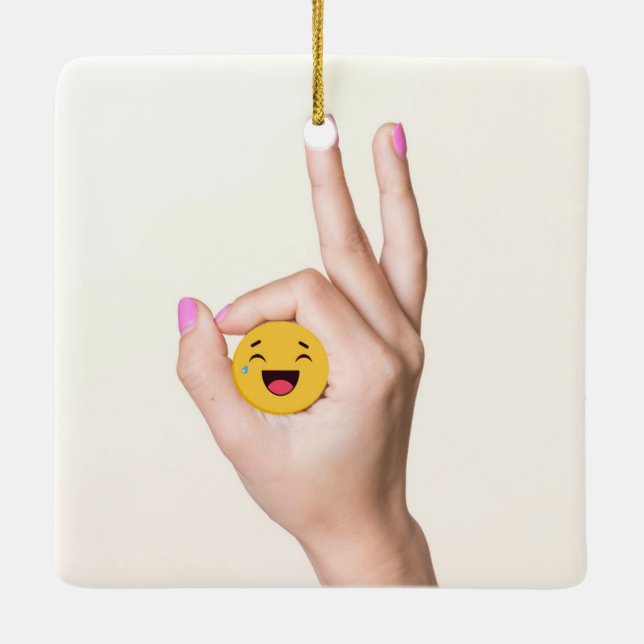 Circle Game Ok Har dig Julgransprydnad Keramik (Baksida)