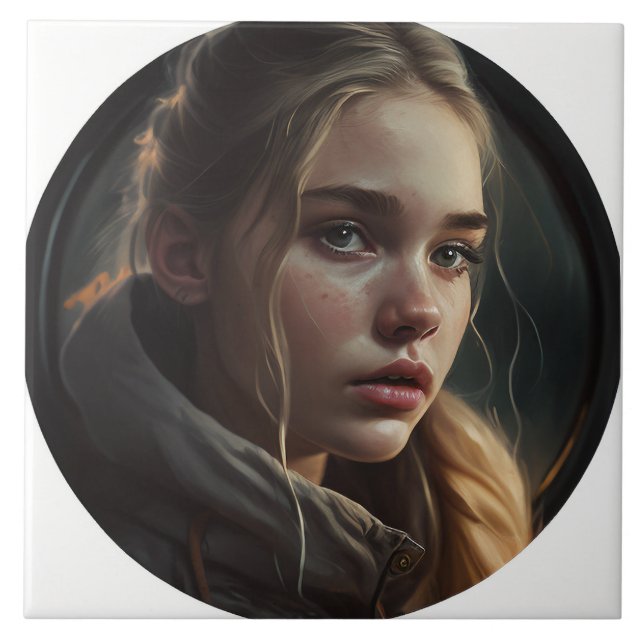 Circle girl kakelplatta (Framsidan)