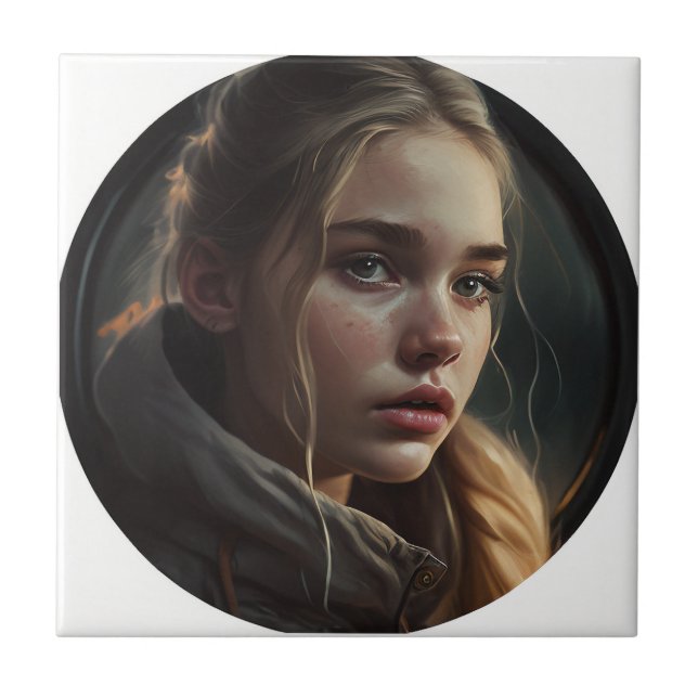 Circle girl kakelplatta (Framsidan)