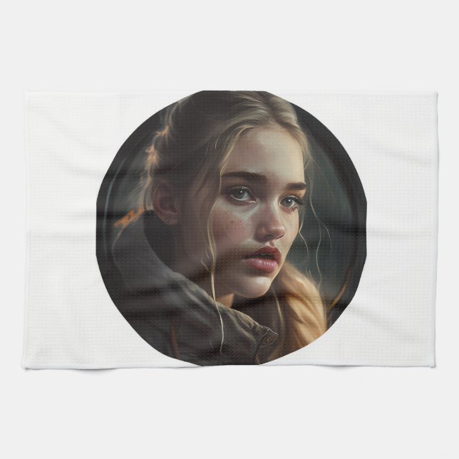 Circle girl kökshandduk (Horisontell)