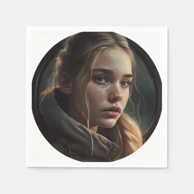 Circle girl pappersservett (Framsidan)
