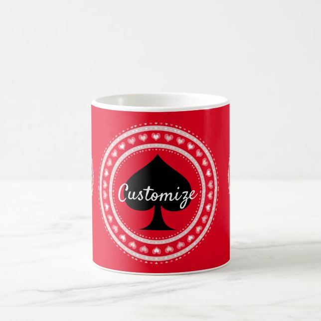 Circle Hearts Black Spades Thunder_Cove Kaffemugg (Center)