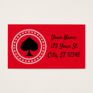 Circle Hearts Black Spades Thunder_Cove Visitkort