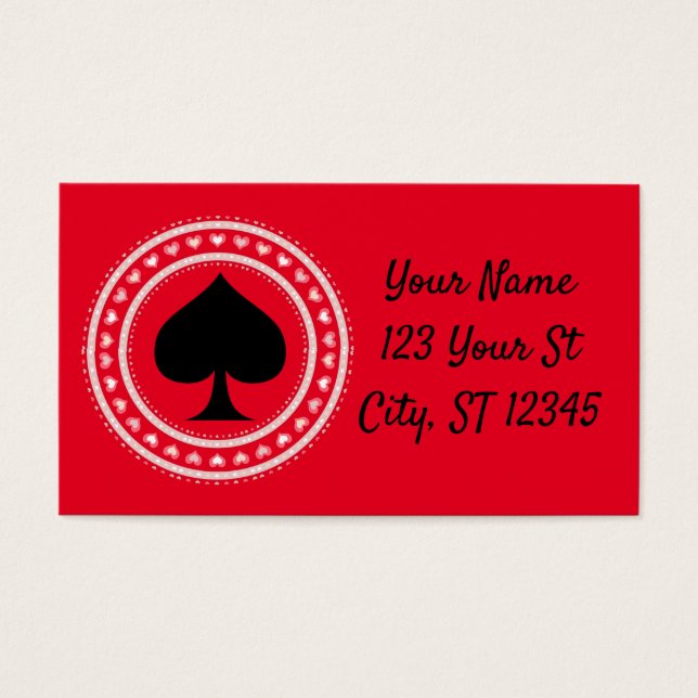 Circle Hearts Black Spades Thunder_Cove Visitkort (Framsidan)