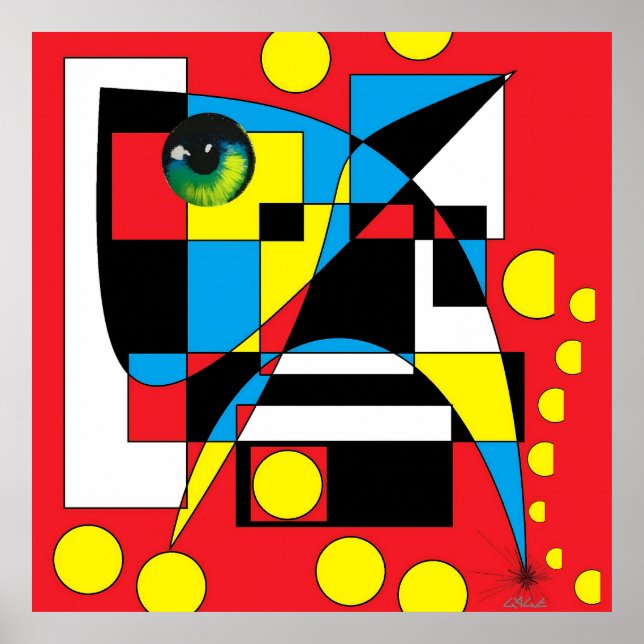 Circle Idiot är Go Ken Gage Abstrakt Poster (Framsidan)