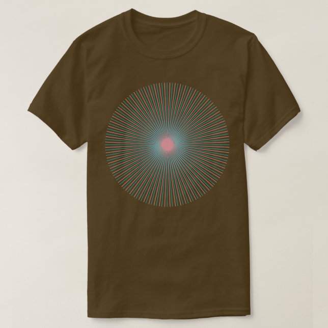 Circle Linjer Visual Effect 2 T Shirt (Design framsida)