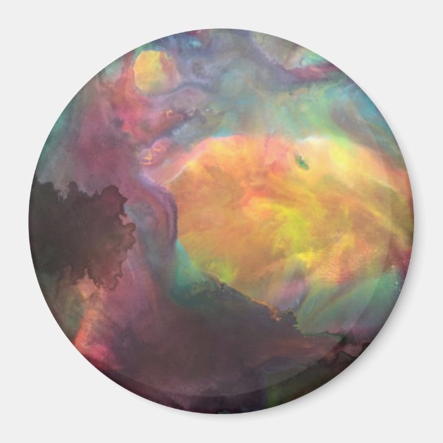 Circle Magnet med Johnson Abstrakt Artwork (Framsidan)