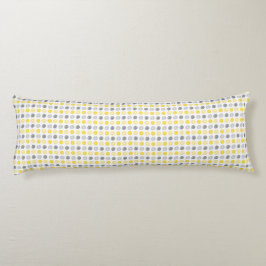 Circle Mönster Gult & Grått Body Pillow Kroppskudde