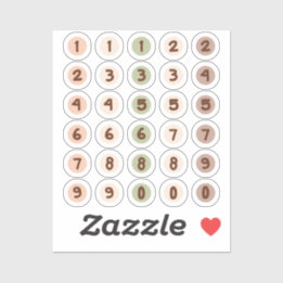 Circle numbers klistermärken