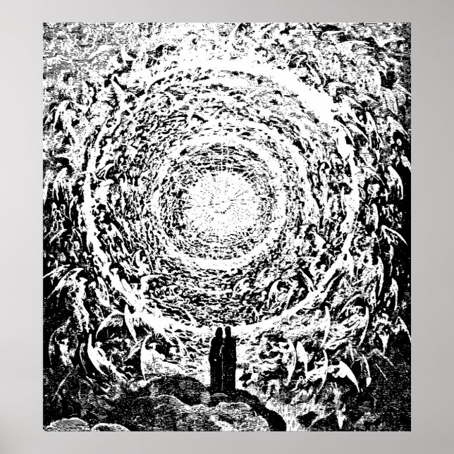 Circle of Änglar Dante's Paradise Illustration Poster (Framsidan)