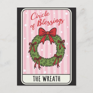 Circle of Blessings Christmas Wreath Helg Vykort