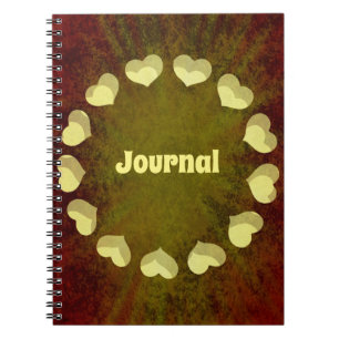 Circle of Hearts Grunge Journal Notebook Anteckningsbok