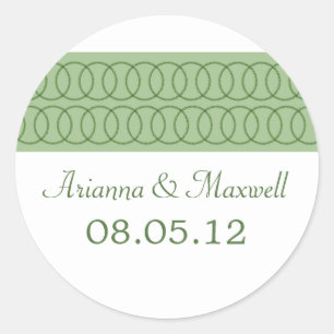 Circle of Kärlek Wedding Stickers Runt Klistermärke