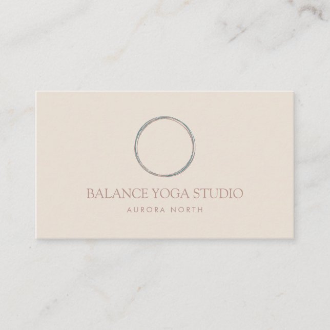 Circle of Life Symbol Yoga Instructor Customized Visitkort (Framsida)