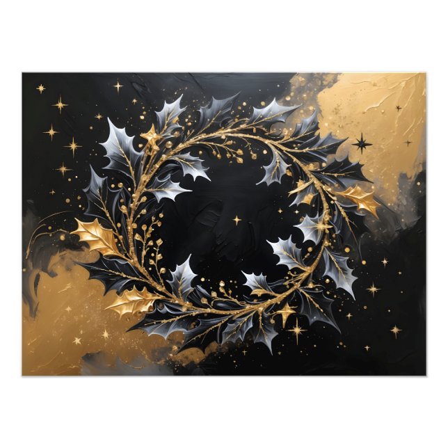 Circle of Light – Golden Winter Wreath Poster (Framsidan)