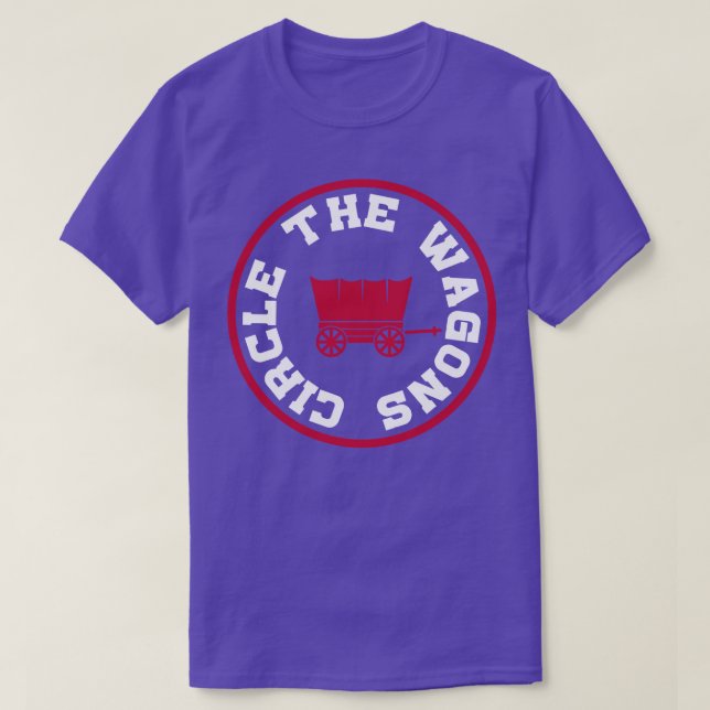 Circle of the Wagons Blue T Shirt (Design framsida)