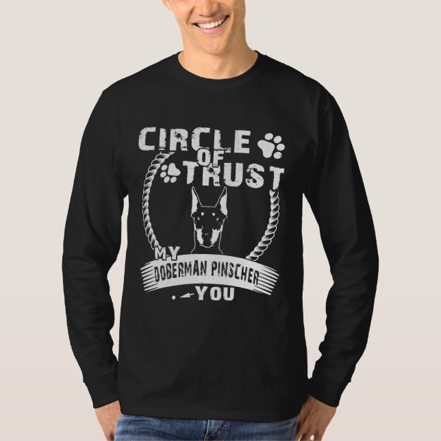 Circle Of Trust My Doberman Pinscher Gif T Shirt (Framsida)