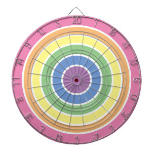 Circle Pastel Rainbow Rand Darttavla