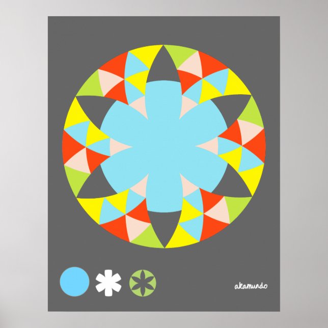 Circle Pepper Flower Star Poster (Framsidan)