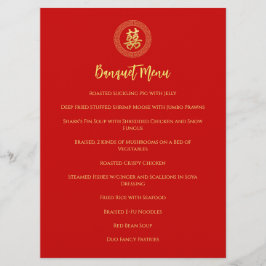 Circle ram dubbla lycka Kina bröllop Meny