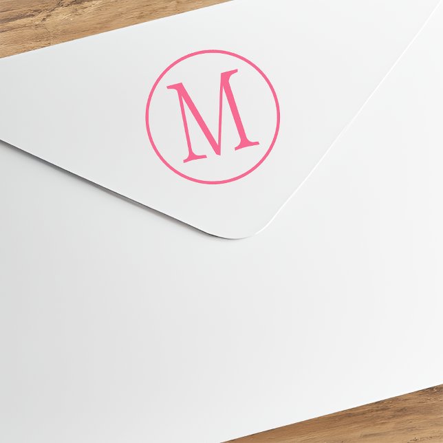 Circle Ring Capital Brev Monogram Stämpel (Skapare uppladdad)