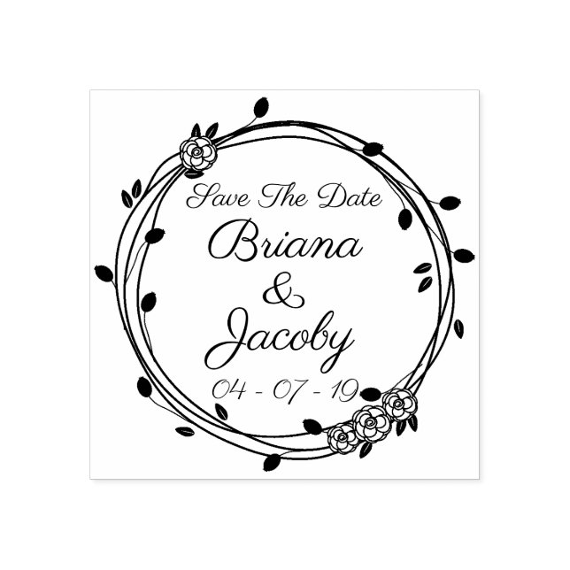 Circle Romantic Ro Spara datum Stämpel (Tryck)