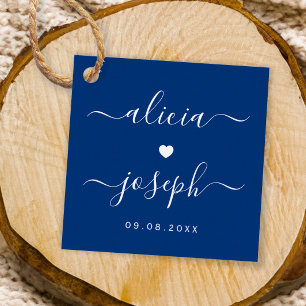 Circle Scalloped Bröllop eller Shower Gift-Märkre, Gåvor Etiketter
