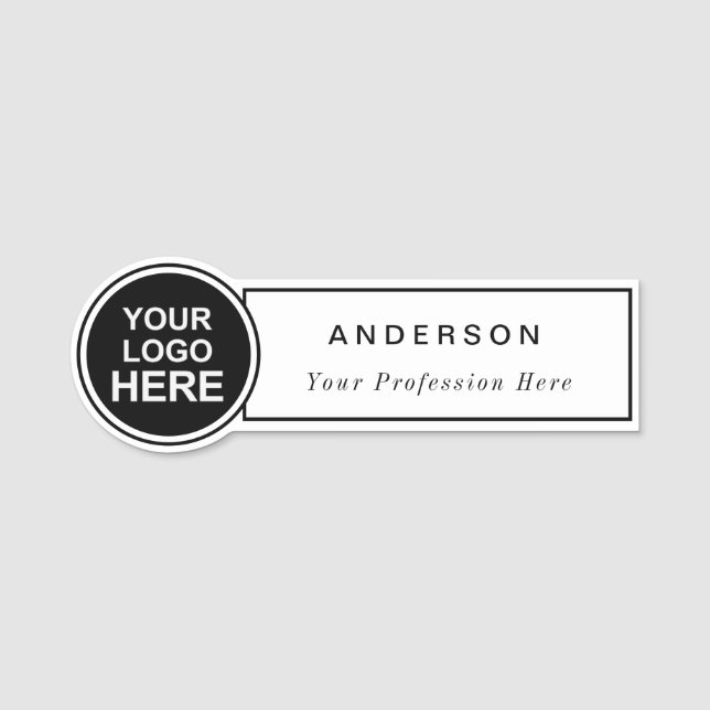 Circle Shaped Anpassningsbar Business Logotyp Pers Namnbricka (Framsida)