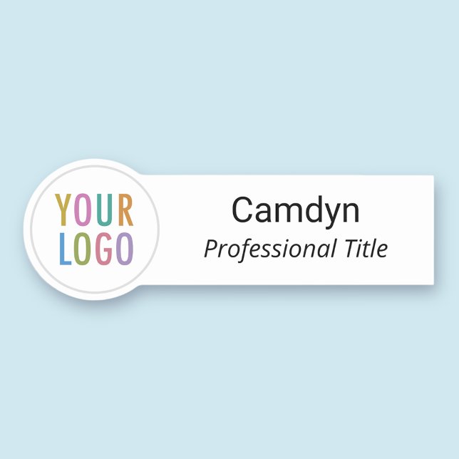 Circle Shaped Anpassningsbar Business Logotyp Pers Namnbricka (MISOOK White Circle Shaped Name Tag)