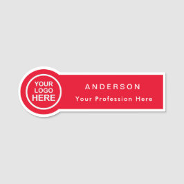 Circle Shaped Anpassningsbar Business Logotyp Pers Namnbricka