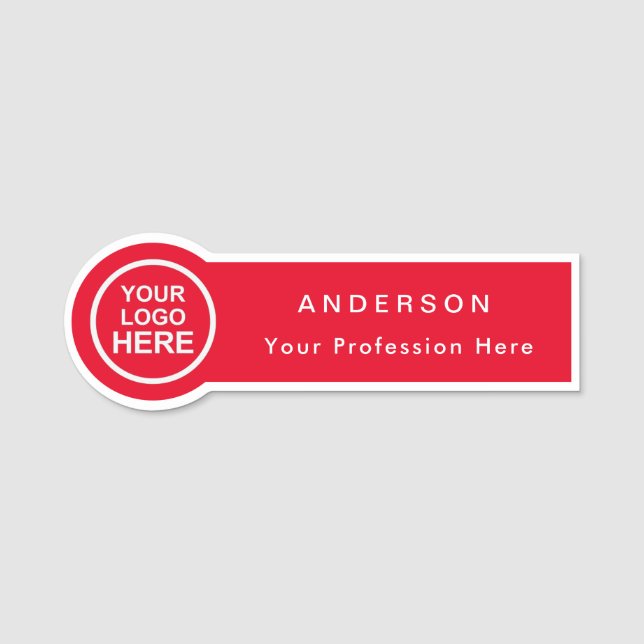 Circle Shaped Anpassningsbar Business Logotyp Pers Namnbricka (Framsida)
