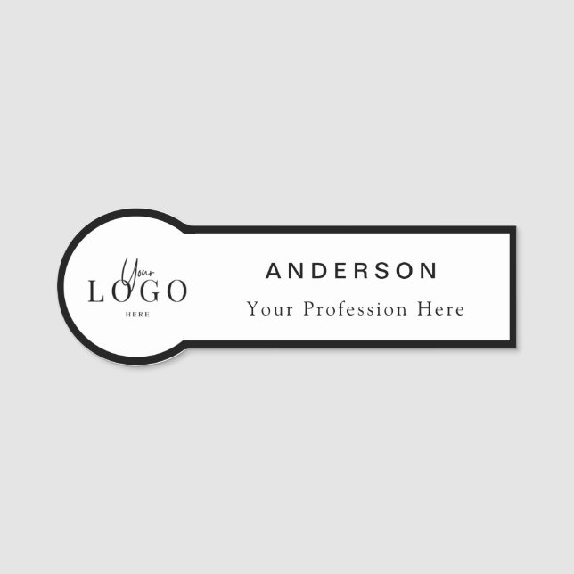Circle Shaped Anpassningsbar Business Logotyp Pers Namnbricka (Framsida)