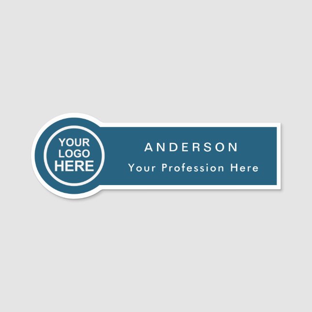 Circle Shaped Anpassningsbar Business Logotyp Pers Namnbricka (Framsida)