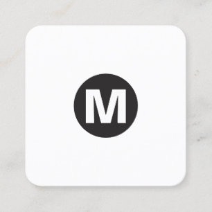 Circle Spot Monogram Fyrkantigt Visitkort