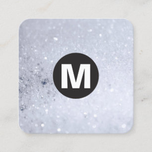 Circle Spot Monogram - Soap Bubbles Fyrkantigt Visitkort