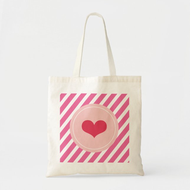 Circle Swehoney Kärlek Rand Valentine Day Bag Tygkasse (Framsidan)