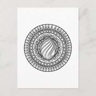 Circle Tribal Doodle Vykort