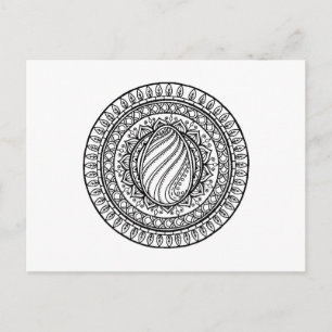 Circle Tribal Doodle Vykort