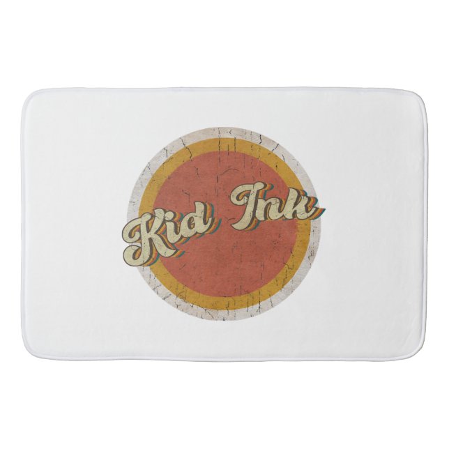 Circle vintage Kid Bläck Kids Badrumsmatta (Framsidan)