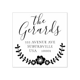 Circle WAN Family Anpassningsbar Adress Rubber Fri Stämpel